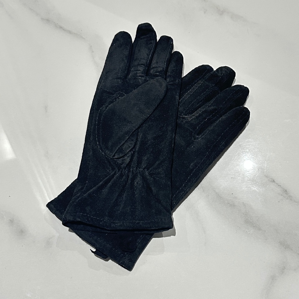 Black Real Suede Gloves 🧤 JACOB